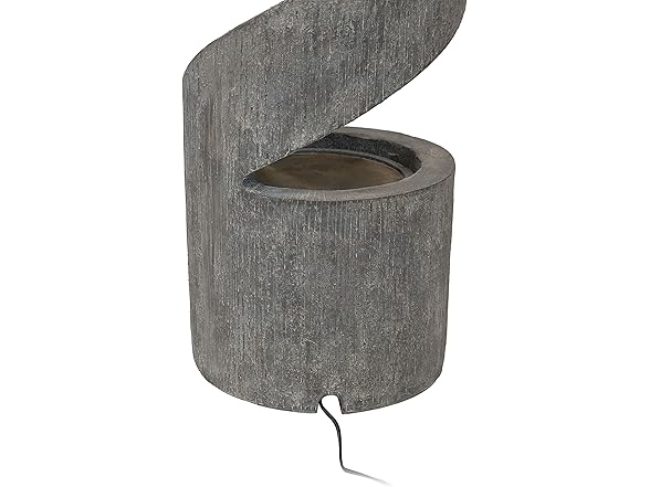 Sunnydaze Showering Spiral Electric Water Fountain with LED Light
