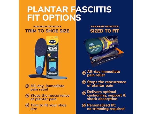 Dr. Scholls Plantar Fasciitis Sized to Fit Pain
