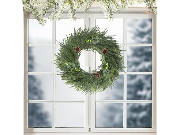 lokeisna Real Touch Norfolk Pine Wreath