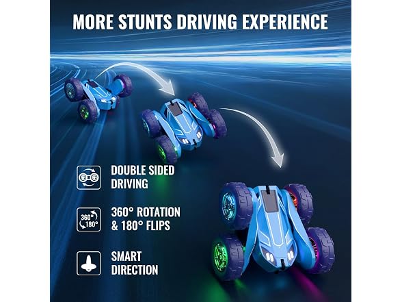 MaxTronic 2.4GHz RC Car 4WD LED Stunt