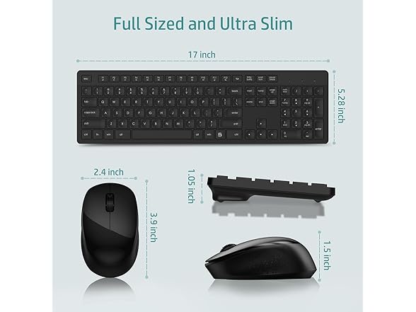LeadsaiL Wireless Keyboard+Mouse Blk
