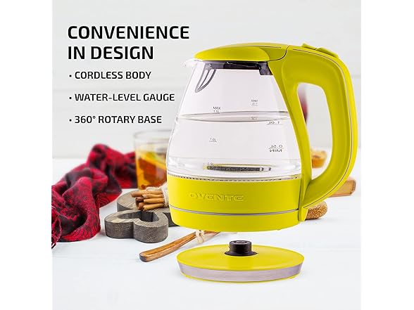 OVENTE Glass Kettle 1.5L Green