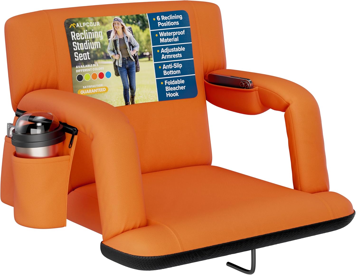 Alpcour Reclining Stadium Seat w/ Armrests - Gallery 22