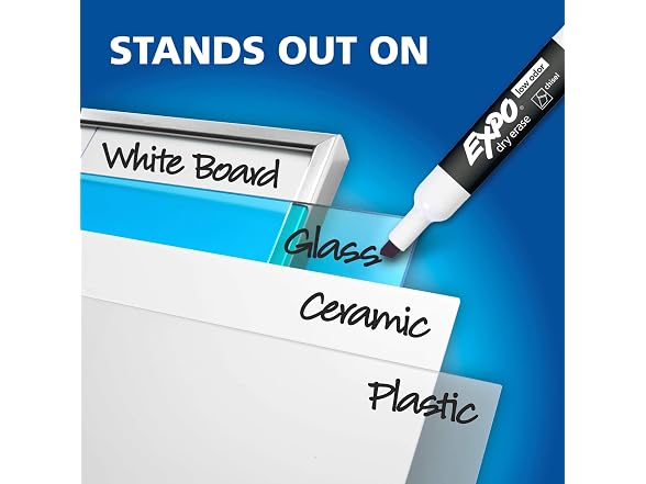 EXPO Dry Erase Markers, Low Odor Ink, Assorted