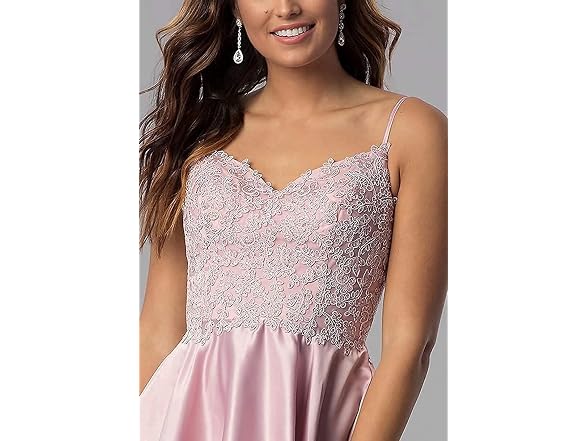 Rmaytiked Women (10) Lace Satin Homecoming Dress