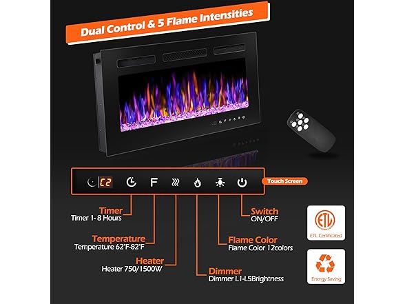 BETELNUT Electric Fireplace