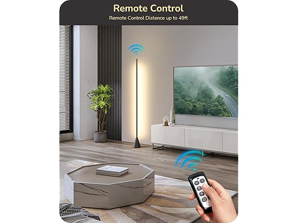 Black LED Floor Lamp