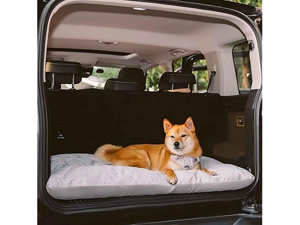 FUNNY FUZZY W2043 2 in 1 Dog Bed Crate Pad Light Grey XL