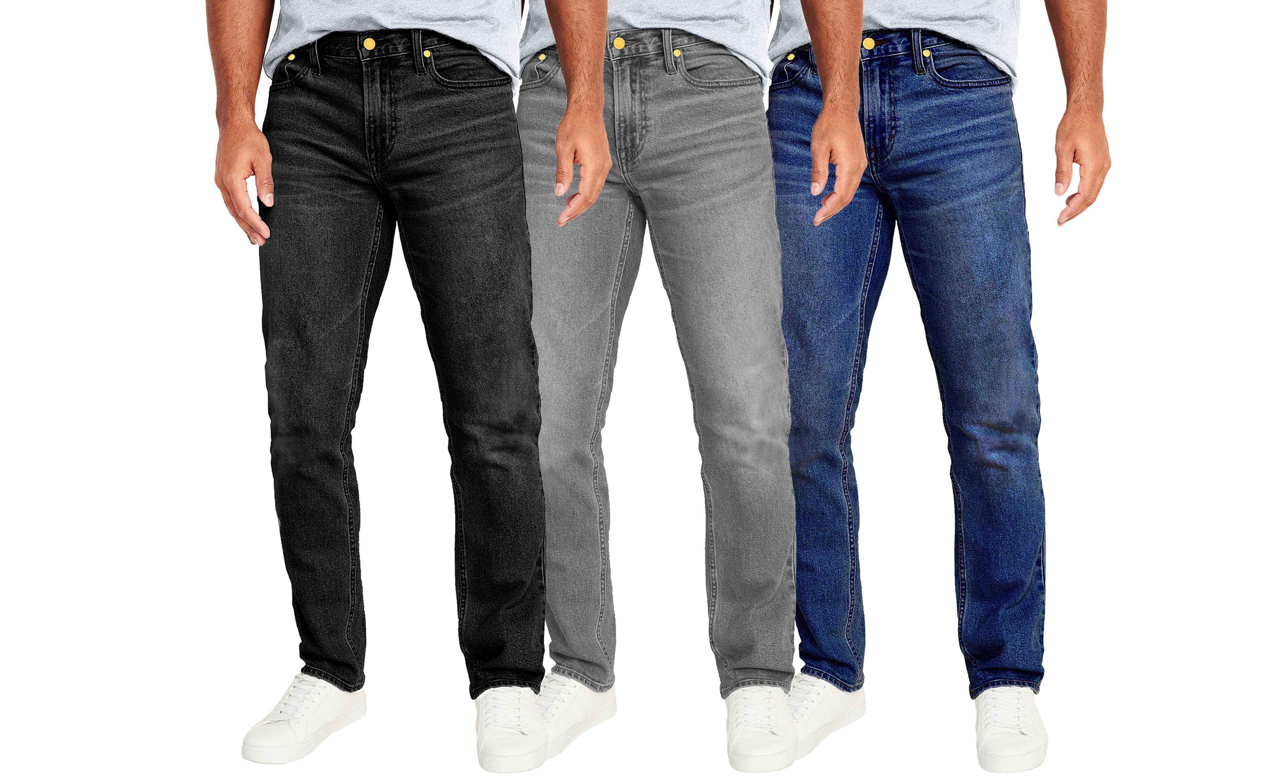 Men's Straight Flex Stretch Jeans 31" Inseam - Gallery 13