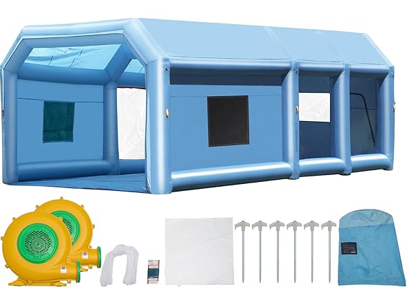 VEVOR Inflatable Paint Booth, 26.2 x 14.8 x 9.8 ft