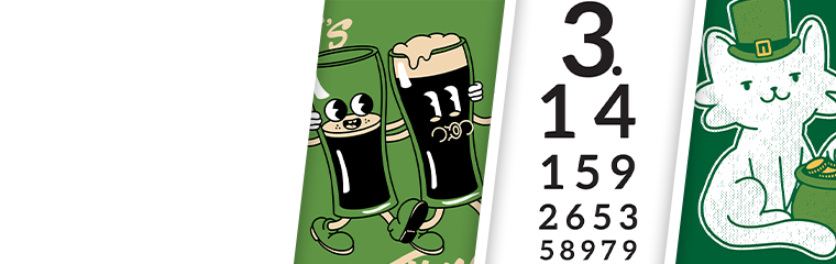 Pi Day and St Patrick's Day Shirts