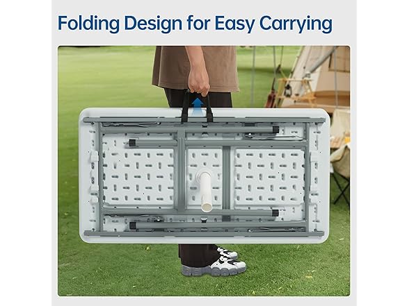 Winlice Outdoor Ice Cooler Folding Table, Portable Cooler Table with Removable Matching Skirt, Chill Table for Party BBQ Camping Wedding White (Open Box)