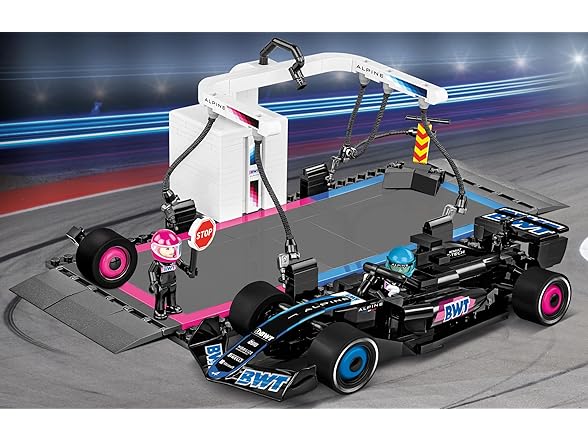 COBI BWT Alpine F1 Pit Stop Building Set, 477 Pieces