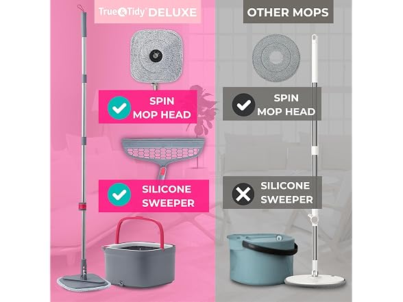 True & Tidy True Clean Spin Mop & Bucket