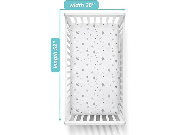 American Baby Company Crib Sheet, Stars