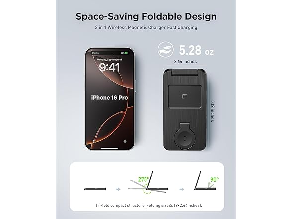 3 in 1 Magnetic Wireless iPhone Charging Station