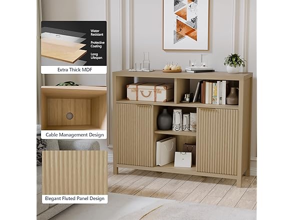 ChicFurnit Sideboard Buffet Cabinet