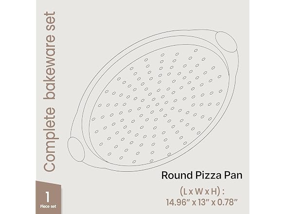 Bakken Pizza Baking Pan  1 Pack