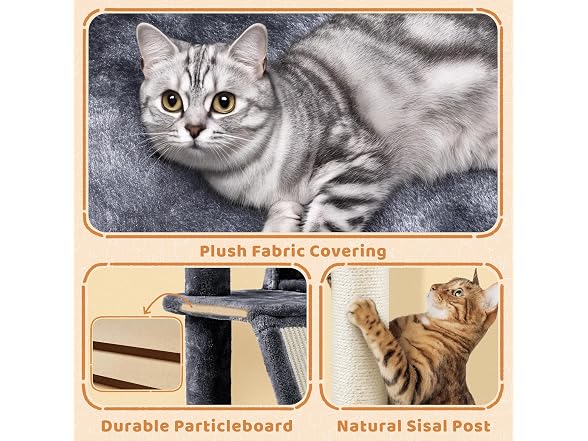 Topeakmart 57 inches Multi-Level Cat Tree Cat