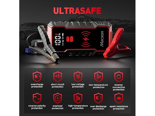 Macson Macson Car Jump Starter, 3000A Jump St