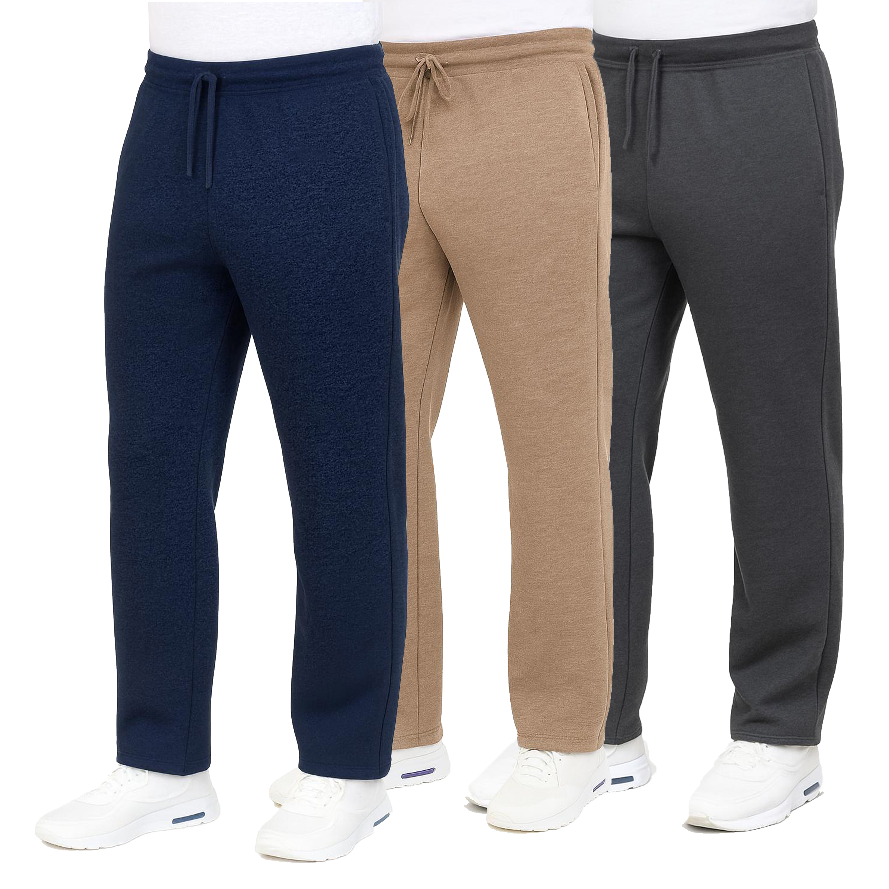 3Pk Mens Heayweight Fleece-Lined Sweatpants - Gallery 16