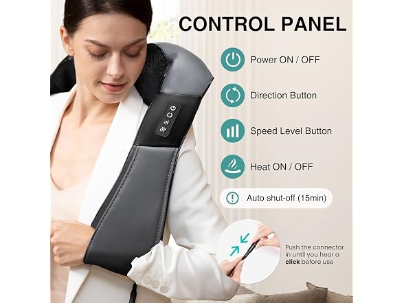 Nekteck Shiatsu Neck Massager with Heat