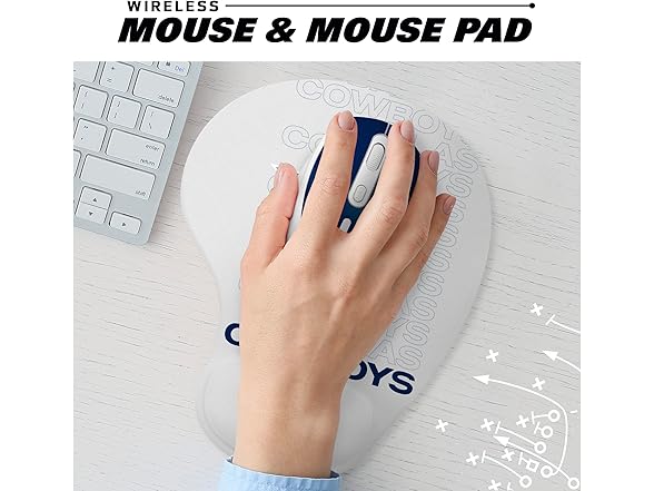 NEW YORK GIANTS Wireless Mouse and Mouse Pad