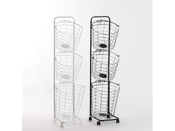 Lomani 3-layers laundry basket on wheels
