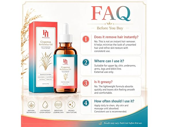 PHANSTA hair removal oil