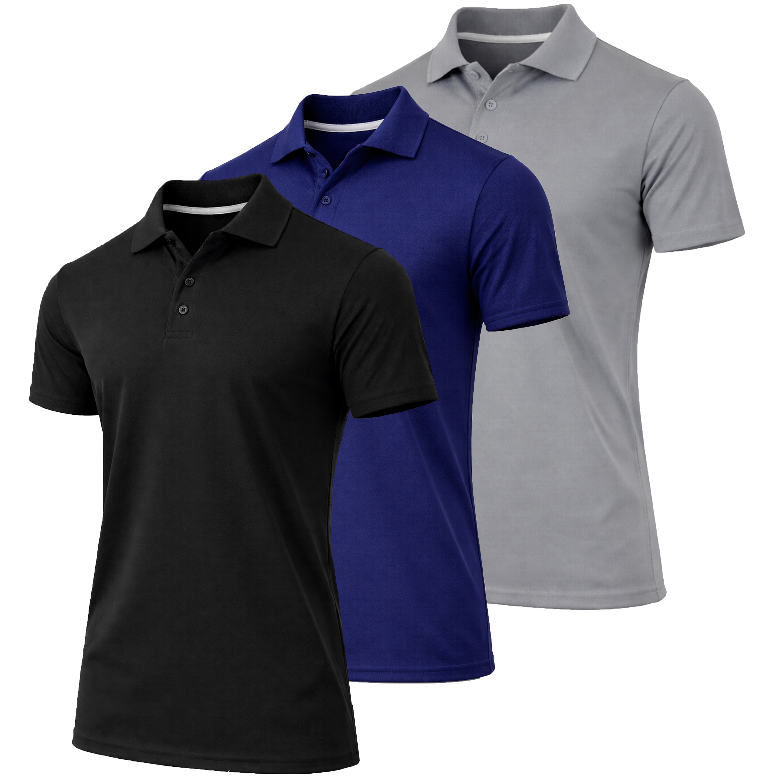 3Pk Mens S/S Performance Polo (S-3XL) - Gallery 21