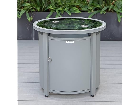 LeisureMod WH24 Walbrooke Round Tank Holder Table