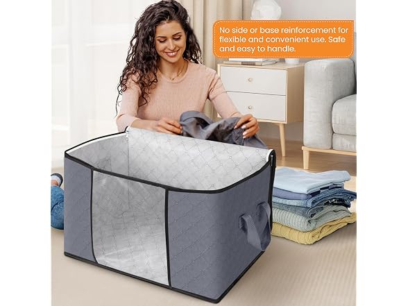 Fab totes 90L Grey 3 Pack Storage Bags