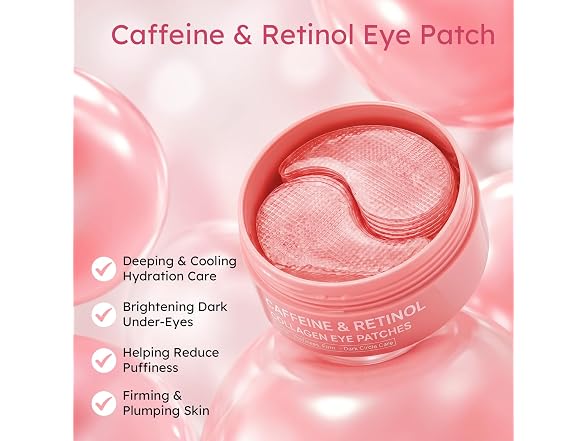 Ossjds Retinol Caffeine Eye Patches