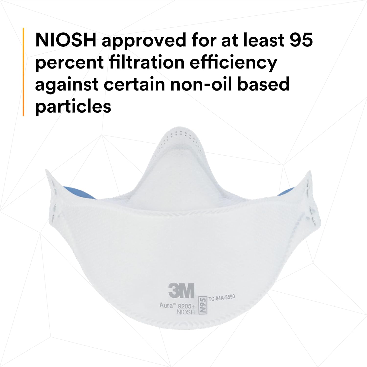 3M Aura Particulate Respirator 9205+, N95 - Gallery 15