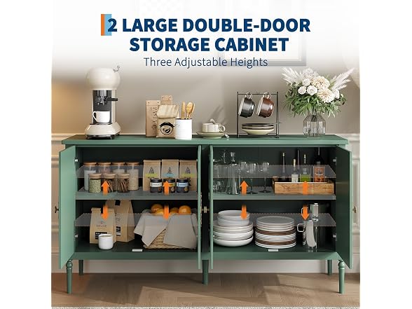 Garvee 59" Sideboard Cabinet, Green
