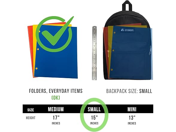 Everest 1045K Basic Backpack, 15", Khaki