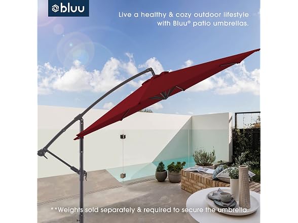 Bluu Banyan FT Patio Offset Umbrella Umbrellas