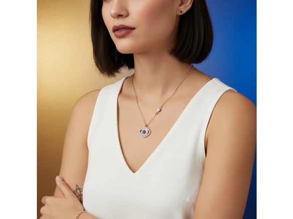 Protective Eye Necklace - Blue Stone