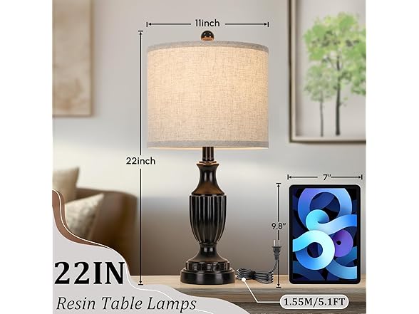 TOBUS Table Lamp Set of 2