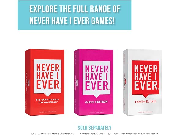 Never Have I Ever Love Island Card Games