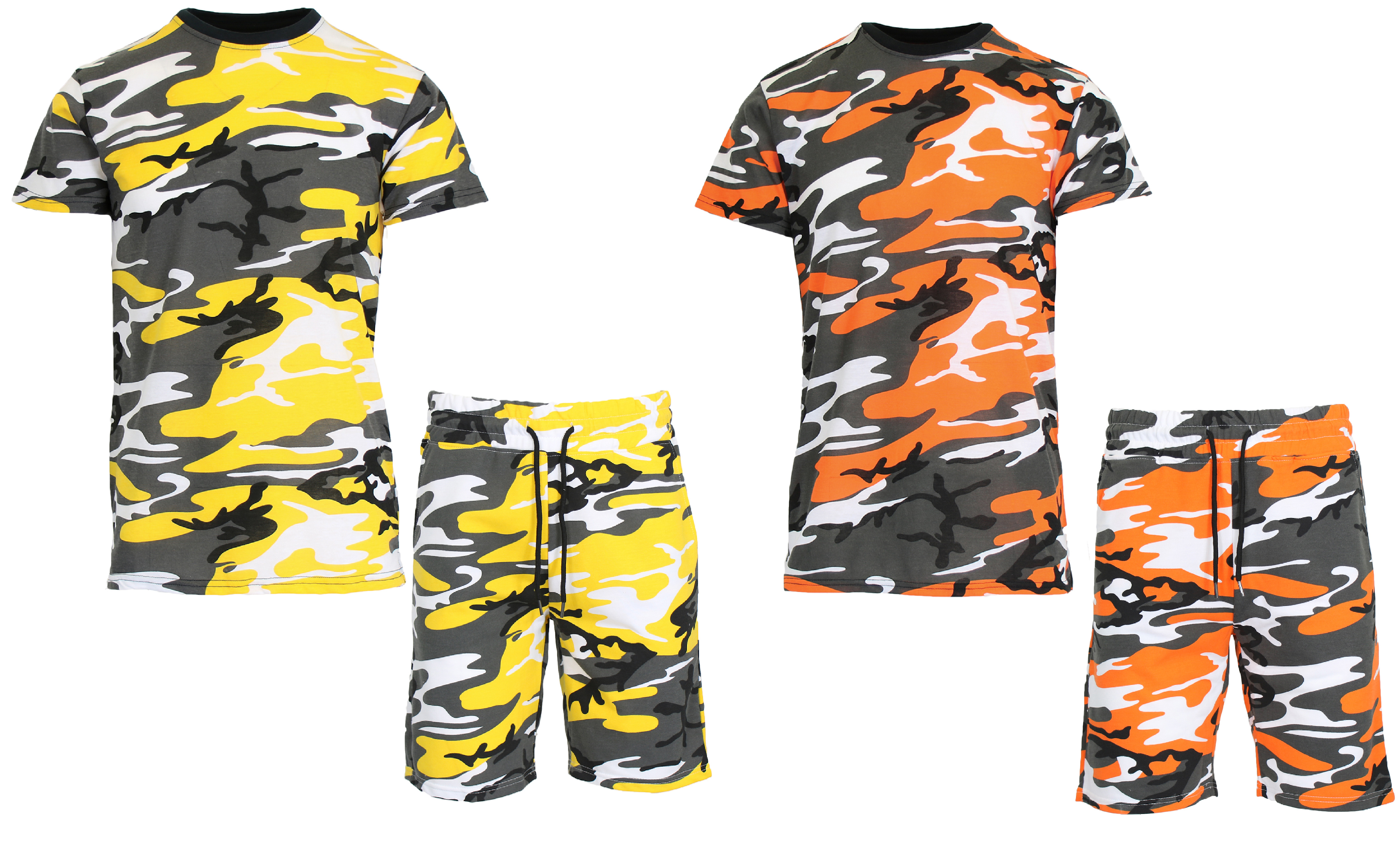 2-4Pc Womens S/S Camo Tee & Shorts Set - Gallery 36