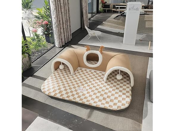 GoofyPet Cat Tunnel Bed Indoor Peekaboo Cave