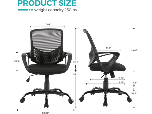STAFFPENGUIN Ergonomic Swivel Desk Chair