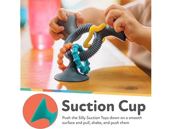 Nuby Silly Three Prong Interactive Suction Toy