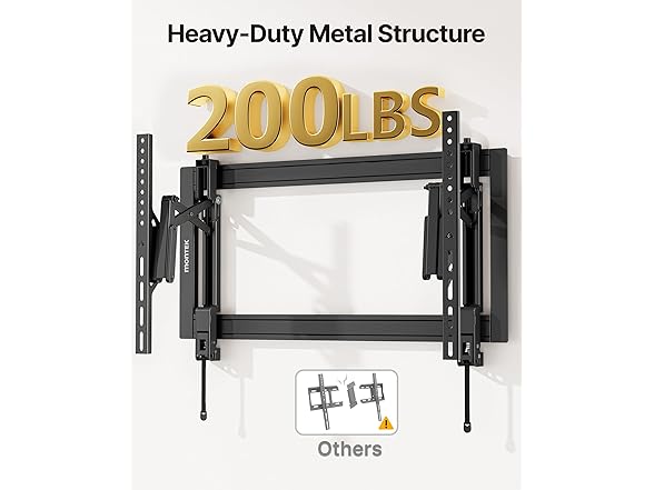 monTEK Heavy Duty Tilting TV Wall Mount | 37-90"