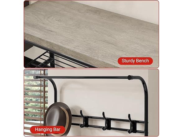 PrecisionAuto Industrial Hall Tree Coat Rack 