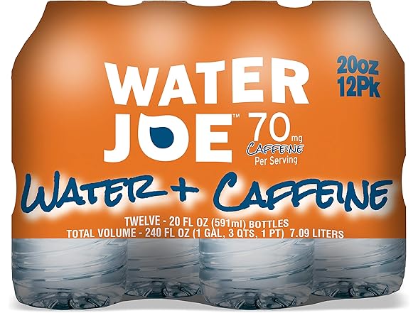 Water Joe Caffeinated Water (12 Pack), 20 Oz Bottles