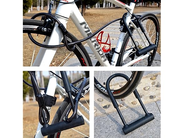 OZZNTF Bike U Lock,Heavy Duty Anti Theft Bicyc