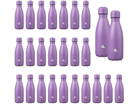 Konokyo 24 Pack Stainless Steel Water Bottle Lavendaer