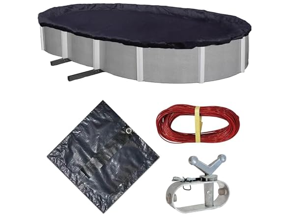 Blue Wave Bronze 8-Year 15 ft x 30 ft Oval Above Ground Pool Cover